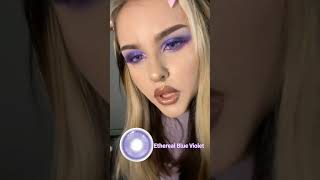 😍Omg! Purple Eyes! | Ethereal Blue Violet Colored Contacts🔮