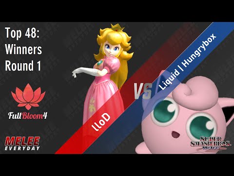 Full Bloom 4 - lloD (Peach) vs. Liquid | Hungrybox (Jigglypuff) - SSBM - Top 48 - Winners Round 1