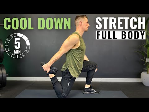 5 Min FULL BODY POST WORKOUT COOL DOWN STRETCH ROUTINE | Follow Along