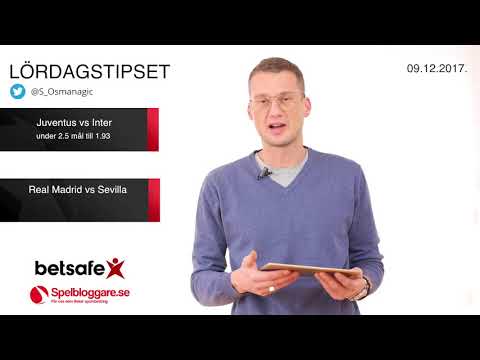 Speltips Juventus - Inter och Real Madrid - Sevilla 9/12 2017