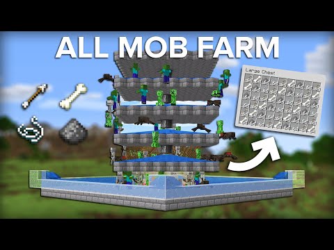 Minecraft All Mob Farm - 10,000+ Items Per Hour - Easy Build