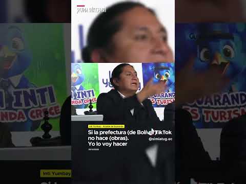 inti Yumbay Alcalde de la Ciudad de Guaranda, vía Rural y no apoya la Prefectura Bolívar