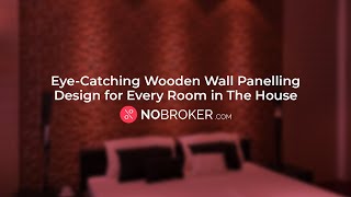 14 Modern Wooden Wall Panelling Designs for Living Rooms #WoodPanel #NoBrokerInteriors