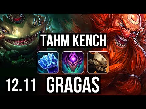 TAHM KENCH vs GRAGAS (TOP) | 1700+ games, 4/2/10, 1.1M mastery | KR Master | 12.11