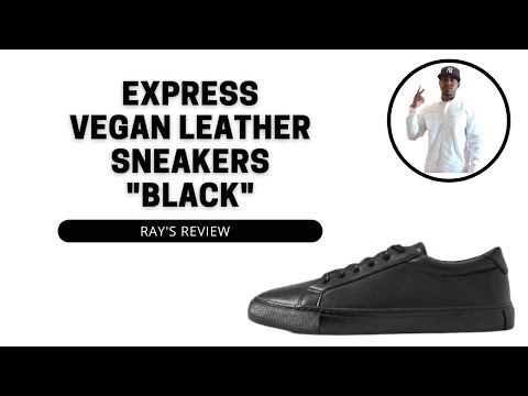 Express Vegan Leather Sneakers "Pitch Black" On Feet Review