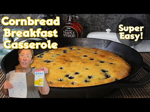 Delicious BREAKFAST CORNBREAD comes together in a JIFFY! #cornbread #breakfastrecipe