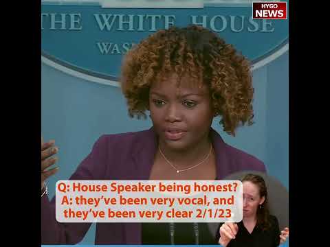 Q: House Speaker being honest? A: they’ve been very vocal, and they’ve been very clear