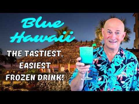 The Tastiest and Easiest Frozen Cocktail | How to Make a BLUE HAWAII