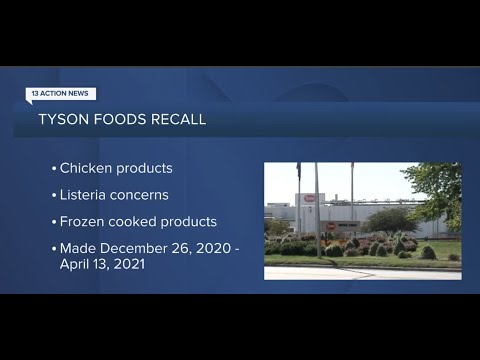 Tyson Foods recalling chicken
