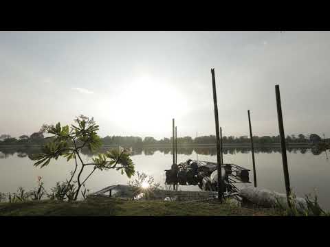 TIMELAPSE SUNRISE BOAT AND RIVER