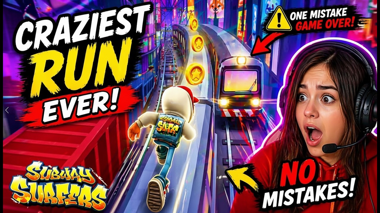 I Tried to Survive the Craziest Subway Surfers Run Ever! 🚆🔥 #subwaysurfers