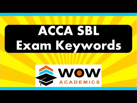 ACCA SBL Exam HIDDEN Keywords
