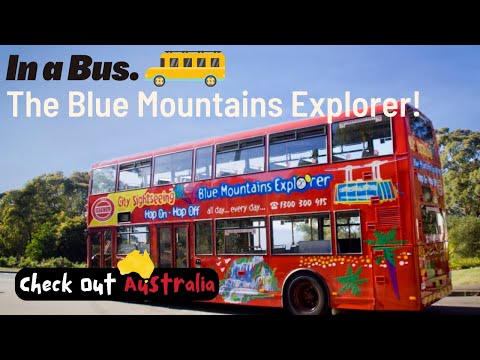In a bus: Traveling in the Blue Mountains Explorer
