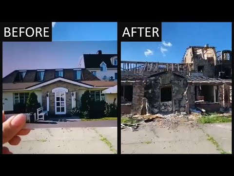 Ukrainian Cities Before and After Invasion By Russian World.