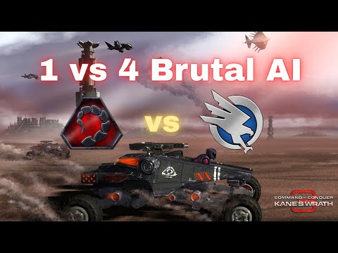 NOD vs 4 GDI Brutal AIs | C&C3 Tiberium Wars Skirmish