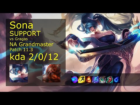 Sona Support & Senna vs Gragas & Samira - NA Grandmaster 2/0/12 Patch 11.3 Gameplay