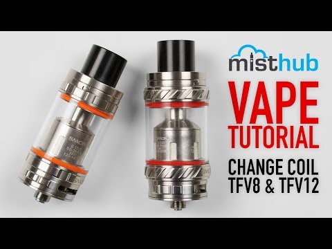Part of a video titled How to change coils on SMOK Alien TFV8 TFV12 Series Vape Tanks + ...