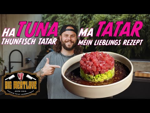 TUNA TATAR - Recipe for Asian Tuna Tartare with Teriyaki Vinaigrette by Bigmeatlove #035