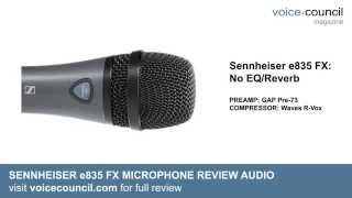 Video thumbnail for Sennheiser e835 FX Review Audio Demo vs SM58 & MP-75 by voicecouncil