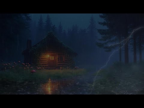 🎧 Soothing Gentle Spring Rain in the Old Park at Night - 10 Hours for Relaxation and Sleep