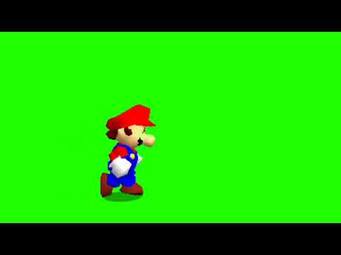 Mario's On The Ground Green Screen