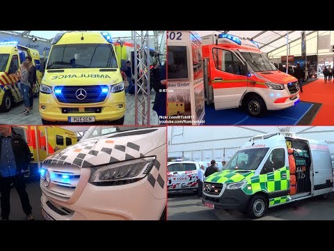 Brand new 2018/ 2019 Mercedes Sprinter Ambulances on the RETTmobil 2018 expo in Germany