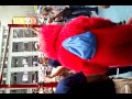 Elmo Attempting To Do A Pull Up In Times Square