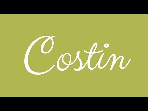 Learn how to Write the Name Costin Signature Style in Cursive Writing