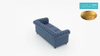 The Chesterfield Brand - Fabric Pitch Blue 3-seater sofa