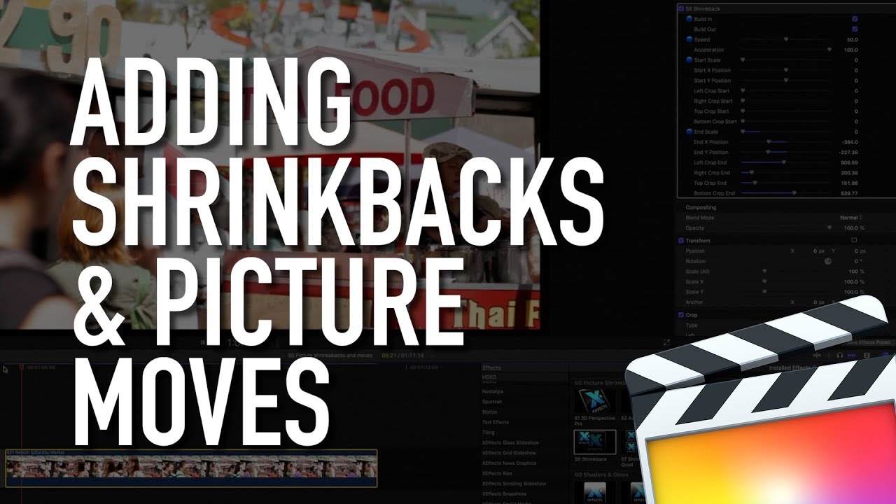Adding Shrinkbacks and Picture Moves in <span style=