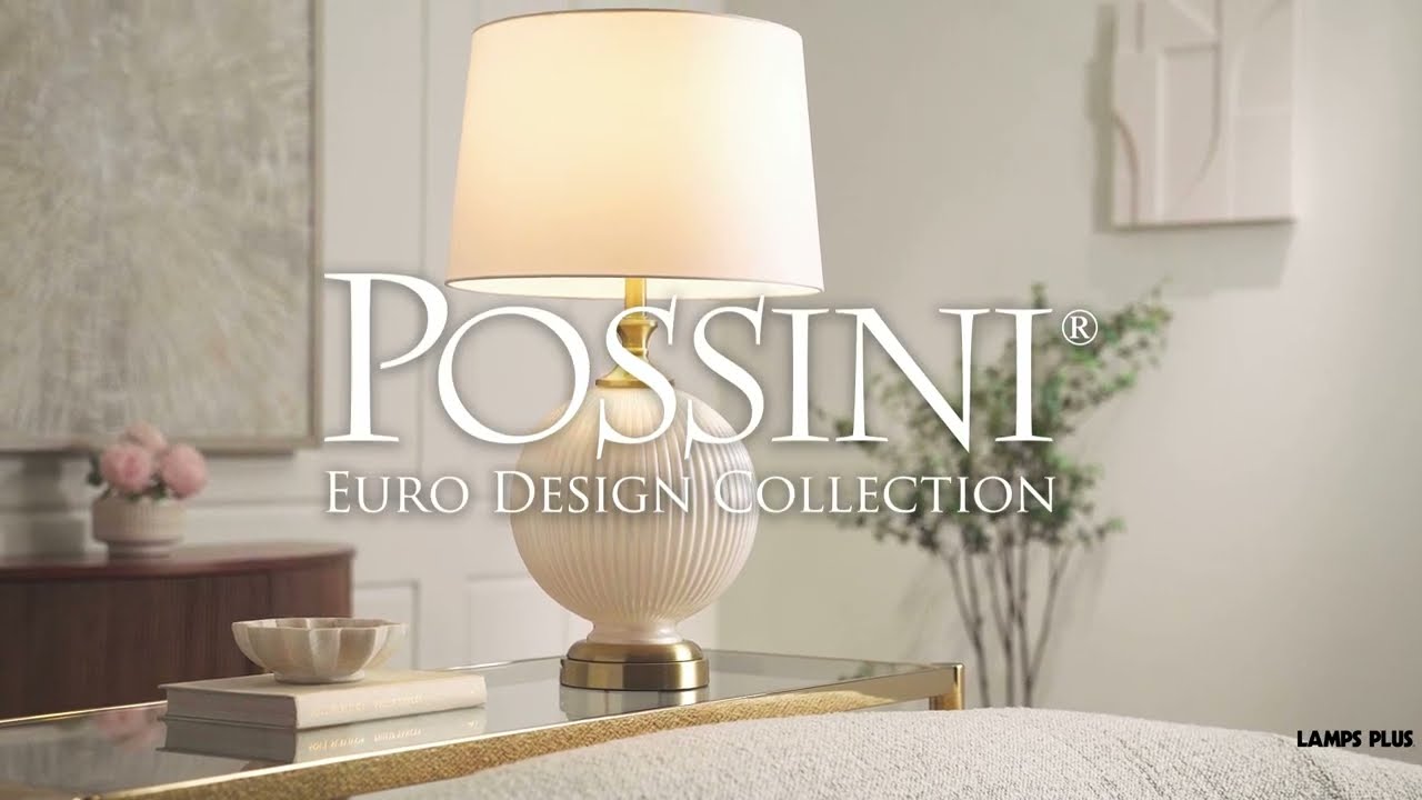 Video 1 Watch A Video About the Possini Euro Kelly White Opal Glass Table Lamp