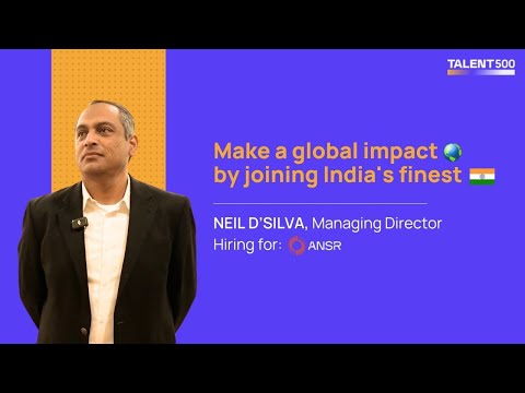 Join ANSR to make an impact on the world | Neil D'Silva-  Managing Director, explains how