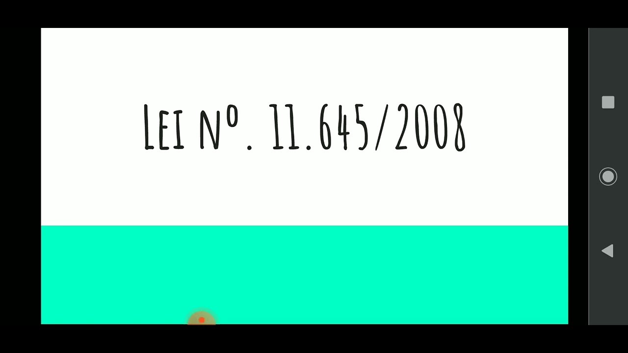 Lei 11.645/2008(inclui a obrigatoriedade da temática “História e Cultura Afro-Brasileira e Indígena"