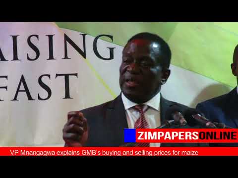 VP Mnangagwa explains GMB’s buying and selling prices for maize