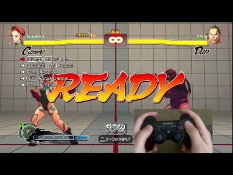 Super Street Fighter 4 Cammy Trials 1-24 PS3 Controller D-Pad Tutorial