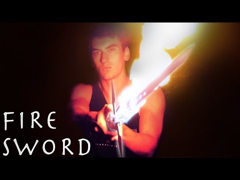 Homemade FIRE SWORD! - Super Hero Weapon!!! (10 Foot Flames)
