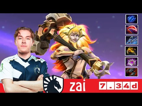 [DOTA 2] Liquid.zai the DAWNBREAKER [OFFLANE] [7.34d] [2]