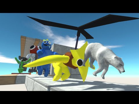 Dangerous Bridge Challenge | Escaping Rainbow Friend - Animal Revolt Battle Simulator