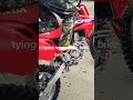 Bare Foot Kick Start 😱🤣 #dirtbike #kickstarter #moto #honda #motocross #shorts