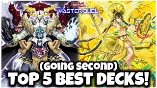 TOP 5 BEST DECKS Going 2nd in MASTER DUEL!