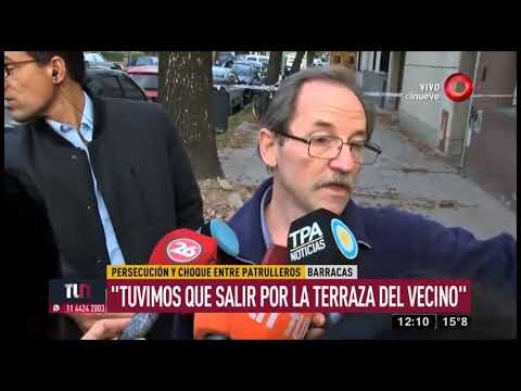 Persecución y choque entre patrulleros en Barracas