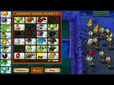 Plants Vs Zombies - Fog Area #levels 8 and 9 | Gameplay Walkthrough - completed