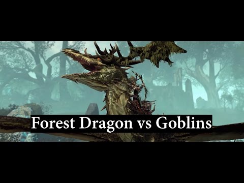 Warhammer Total War | Forest Dragons vs Goblins | Wood Elves DLC |