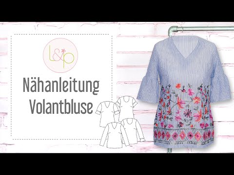 Nähanleitung lillesol Volantbluse - eine Bluse mit Volantärmeln nähen