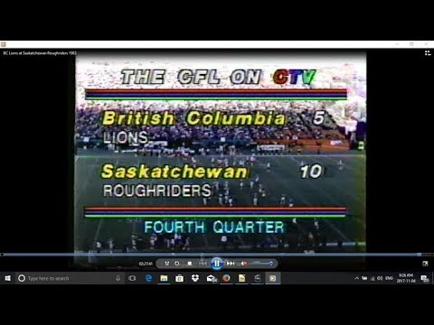 BC Lions at Saskatchewan Roughriders 1983