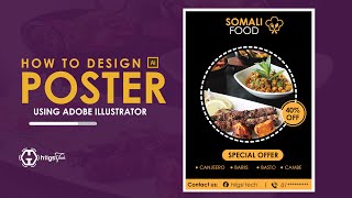 How to design Restaurant Poster/Flyer using adobe illustrator  | #adobeillustratorafsomalia
