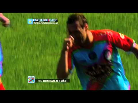 Gol Alemán. Rafaela 0 - Arsenal 1. Fecha 19. Primera División. Fútbol Para Todos.