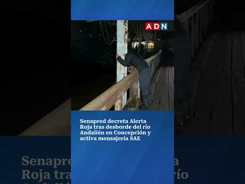 Senapred decreta Alerta Roja tras desborde del río Andalién en Concepción y activa mensajería SAE