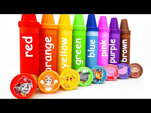 Learn Colors with Crayon SURPRISES and Peppa Pig & Friends Play Doh | Toy Video for Kids & Toddlers