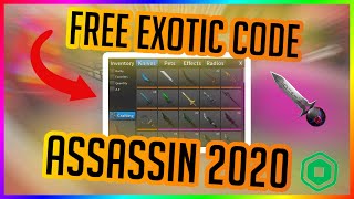 How To Get Free Exotics In Roblox Assassin 2019 - code assassin roblox youtube